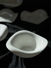 Load image into Gallery viewer, White Wavy Ceramic Bowl
